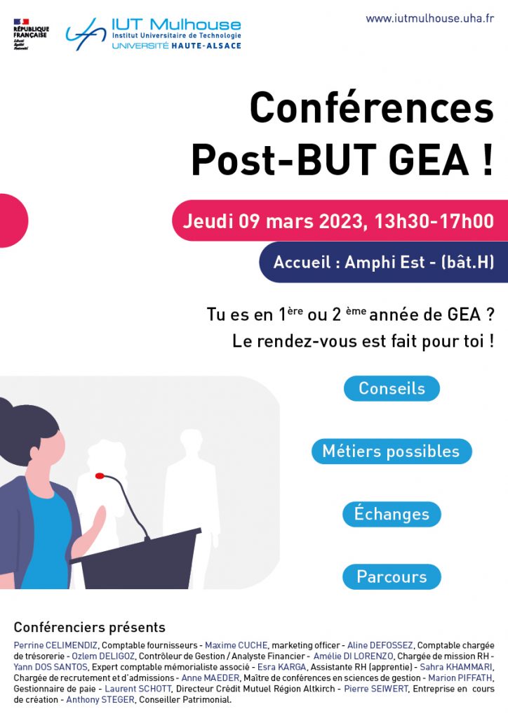 Conférences Post-DUT GEA